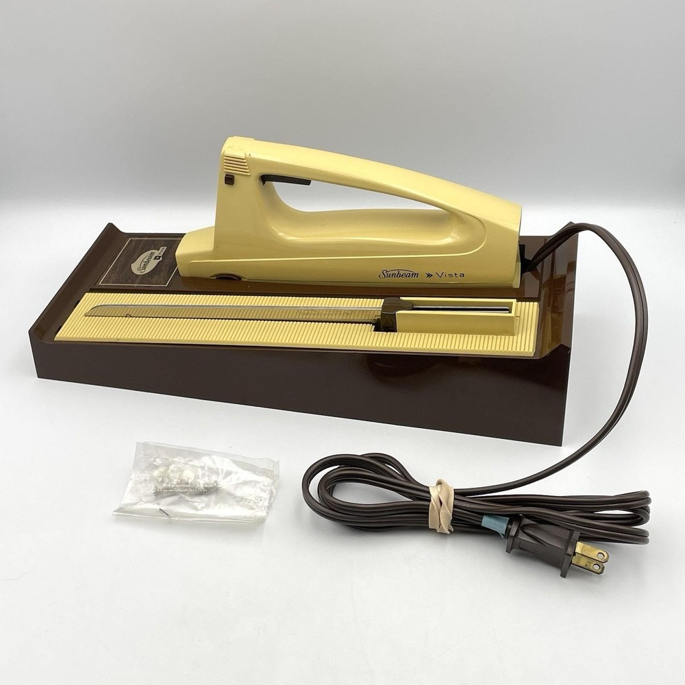 Vintage 1960s Sunbeam Vista VEK-D Electric Carving Knife Wall Mount Case